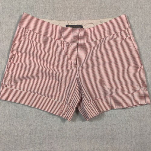 Outback rote Damen Chino Shorts Gr. 4 Bündchen, rot & weiß gestreift Stretch Baumwolle