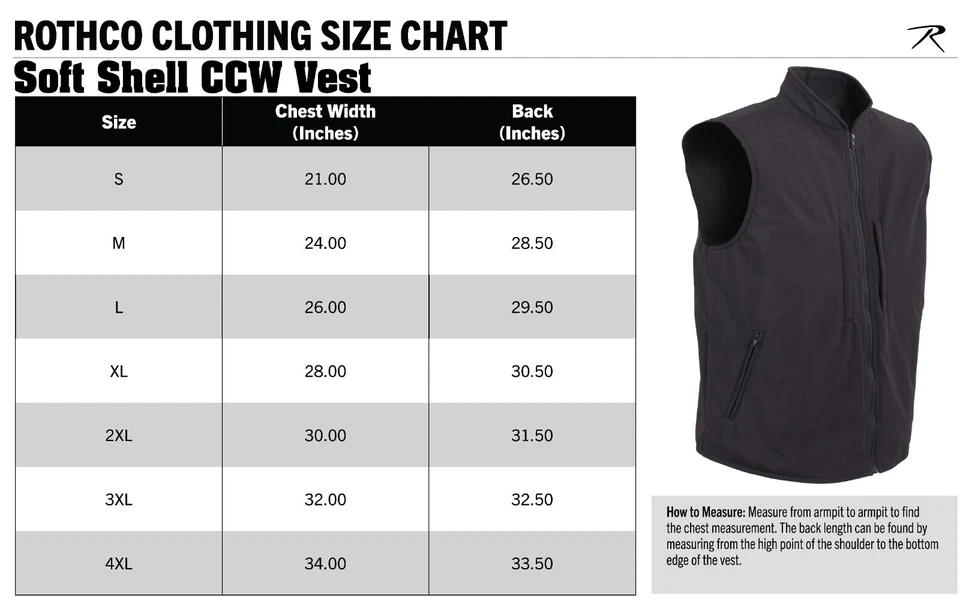 Professional Tactical Concealed Carry Vest Waterproof Soft Shell Cargo Gun CCW - Image 4 of 4