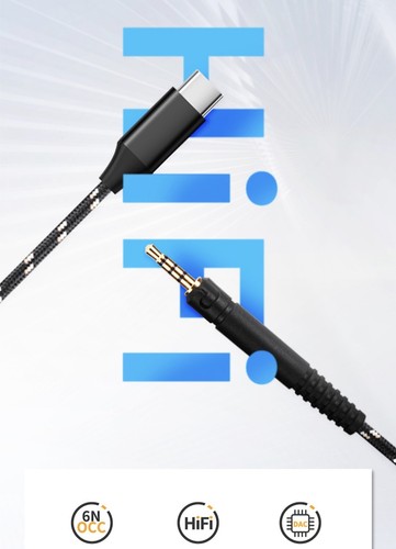 6N OCC HiFi DAC Type C Cable For Sennheiser HD518 HD558 HD569 HD579 Headphone - Bild 2 von 16