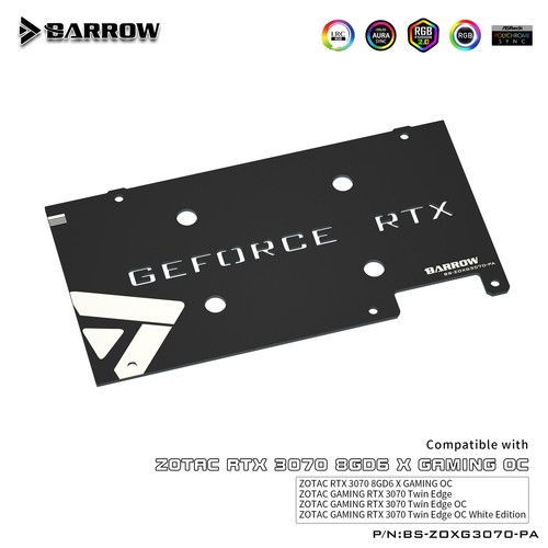 Barrow GPU Water Block For ZOTAC Geforce RTX 3070 X-GAMING OC BS-ZOXG3070-PA - Picture 4 of 11