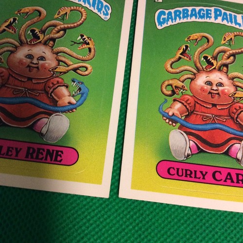 Wriggley Rene & Curly Carla 1986 Topps Garbage Pail Kids 103A 103B 3rd Ser MINT! - Bild 7 von 8