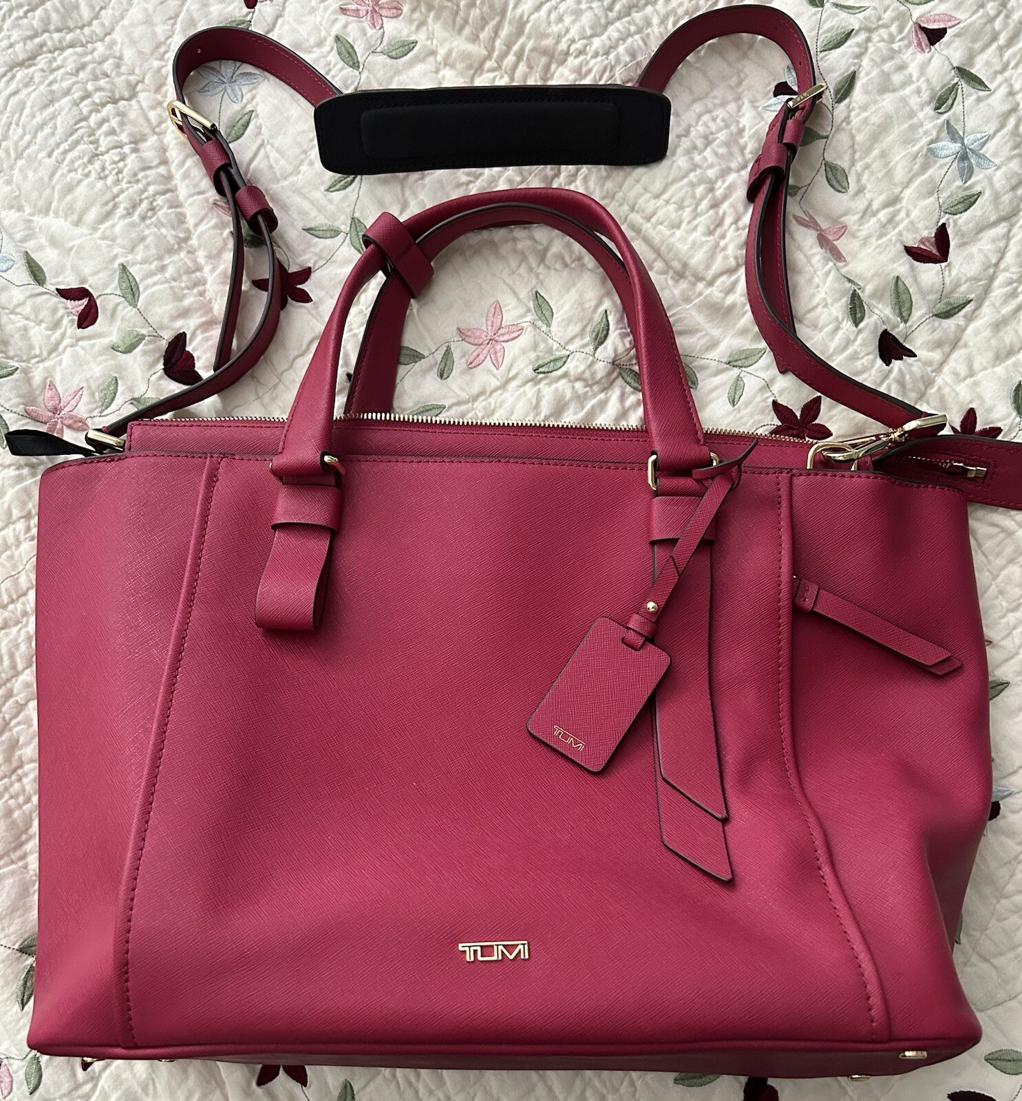 Tumi Varek Park Tote Raspberry HTF Color NWOT eBay
