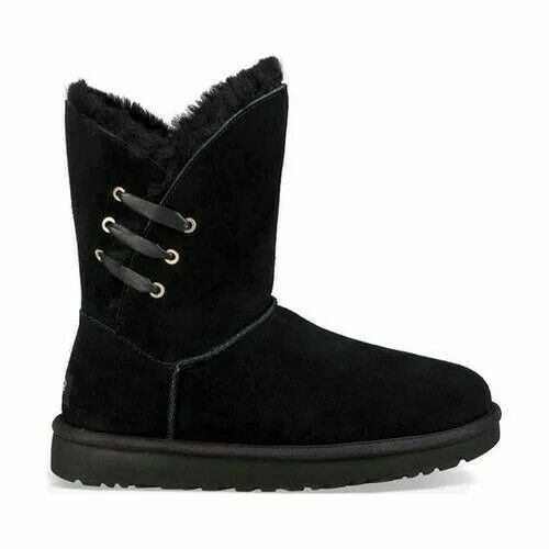 New! Ugg Constantine Genuine Lamb Shearling Lined Boot Black Size 1018629