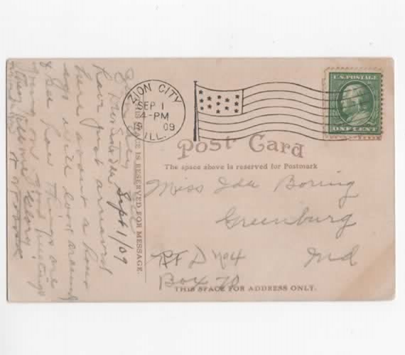 Zion Illinois Beulah Park 1909 with Ephesians 611 sticker postcard eBay