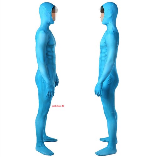New Unisex Blues Muscle Suit Cosplay Bodysuits Stage Set Halloween Party Hot - Picture 3 of 4