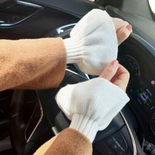 1 Pair Women's Similar Cashmere Fake Sleeves Cuffs Warm Mesh Fake