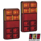 LED Autolamps 151BAR2 Rectangle Rear Trailer Lights - Stop / Tail/ Indicator