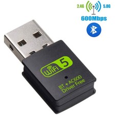 5PCS WiFi Bluetooth Adapter 600Mbps Dual Band 2.4/5Ghz Wireless Network Receiver