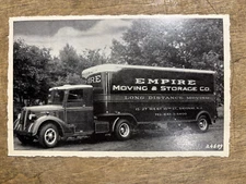 Postcard Bayonne New Jersey Empire Moving Truck Company Advertising 1940's