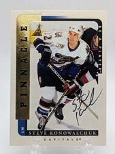 💥1996-97 Pinnacle Be A Player On-Card Auto Steve Konowalchuk #173 Auto Capitals