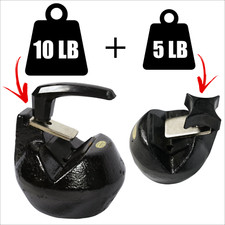 1x10lb 1x5lb Heavy Duty Moulded Metal Counterweight Stabilizer for Booms, Stands