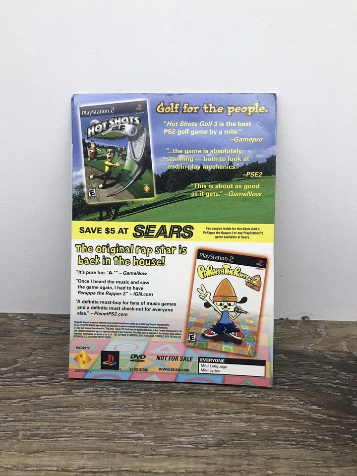 Parappa the Rapper 2 & Hot Shots Golf 3 Double Demo Disc PlayStation 2 PS2 CIB - Image 2 of 4