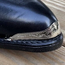 ALM-100-TN Cowboy Boot Toe Tips Nickel Plated