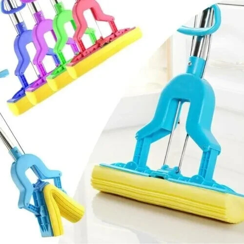 Heavy Duty Sponge Mop Super Absorbent Cleaning Floor Telescopic Handle - Picture 1 of 1