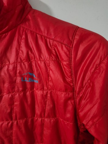 LL Bean Jacket Boys M Orange Primaloft Packaway Lightweight Puffer Outdoor Hike - Picture 4 of 22