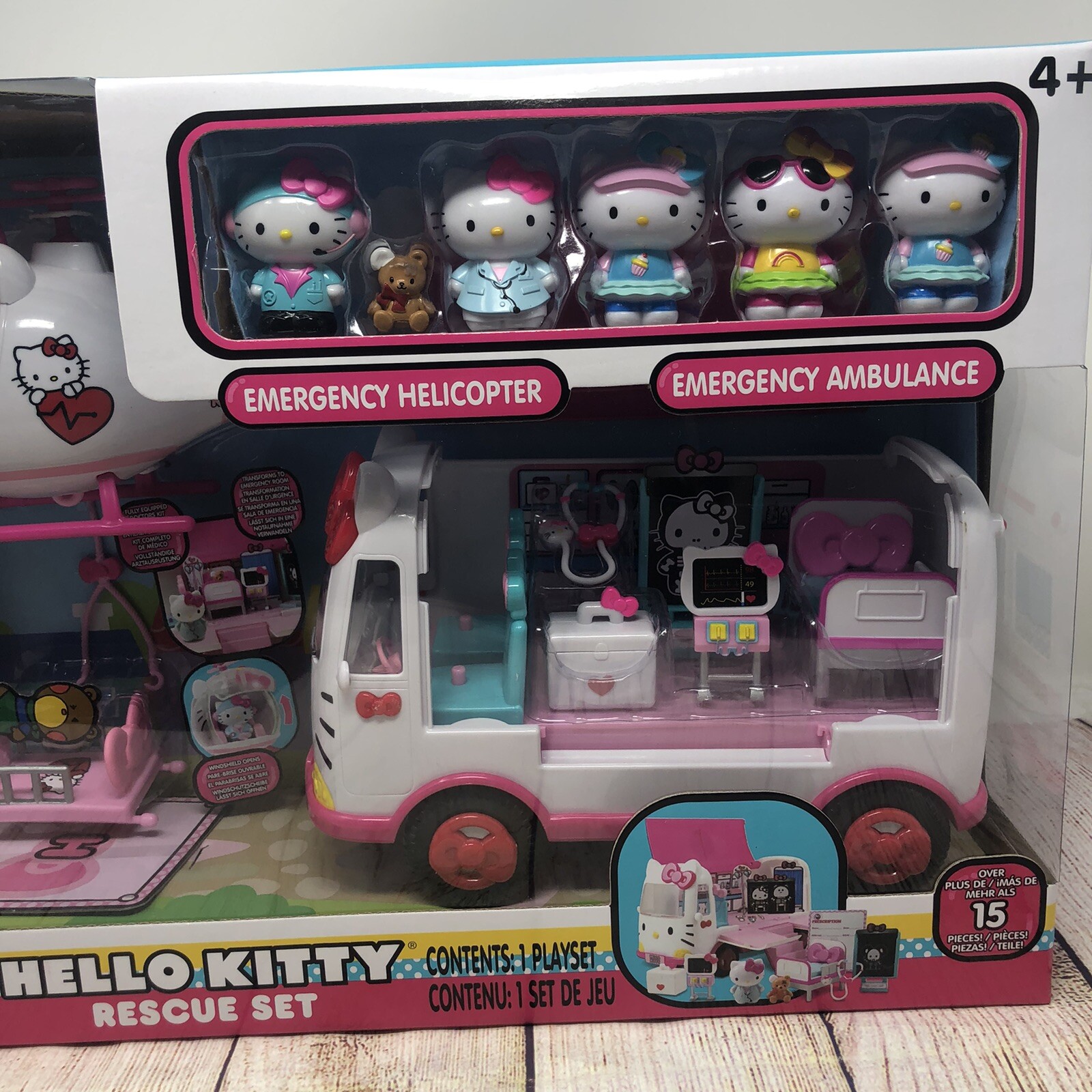 hello kitty helicopter and ambulance