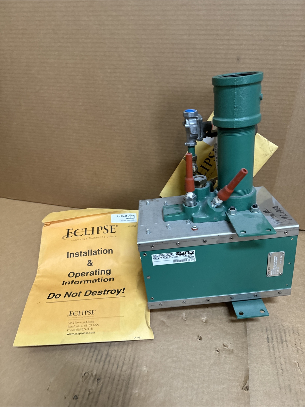 New Eclipse Airheat Burner AH13.10956001 Warranty Fast Shipping 🇺🇸🇺🇸