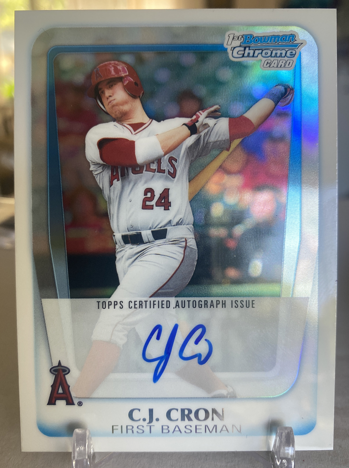 2011 Bowman Chrome Draft CJ CRON 1st Refractor Auto #/500 Los Angeles Angels