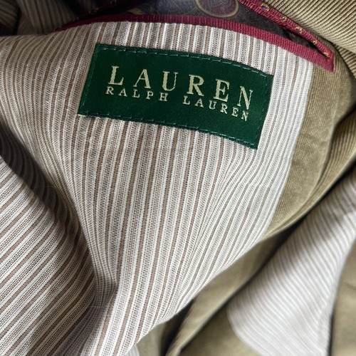 Lauren Ralph Lauren Blazer Mens Adult 48L Brown Corduroy Jacket Pocket Coat S4 - Picture 3 of 4