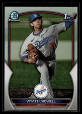 Wyatt Crowell 2023 Bowman Draft Chrome 1st Refractor Card #BDC-63