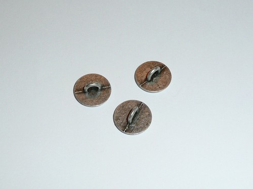 Botones de vástago de metal plateado antiguo mate de diseño de púas en espiral de 1/2" (3) - Imagen 4 de 6