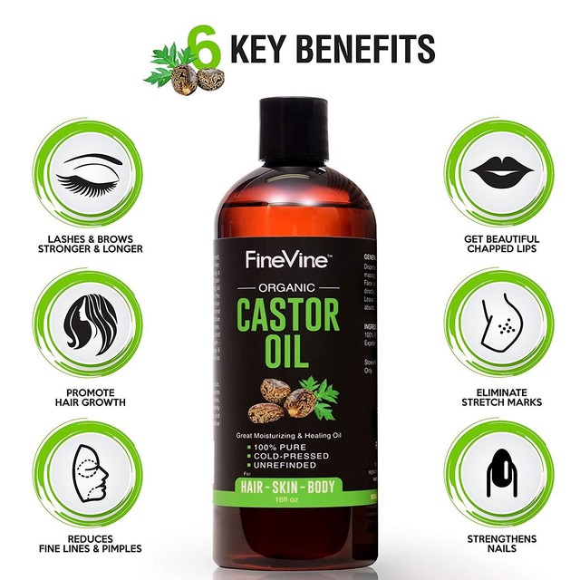 Aceite De Ricino Natural Puro Para El Cabello Pestañas