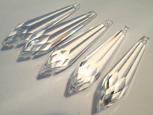 5 Asfour 485-76 mm 30 % Bleikristall Chand Prisma Tropfen Anhänger mit Perlen Tops-SLV - Bild 10 von 11