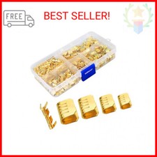 KeeYees 500 Pcs U Shape Copper Ring Terminals Crimp Kit - Non-Insulated Assortme