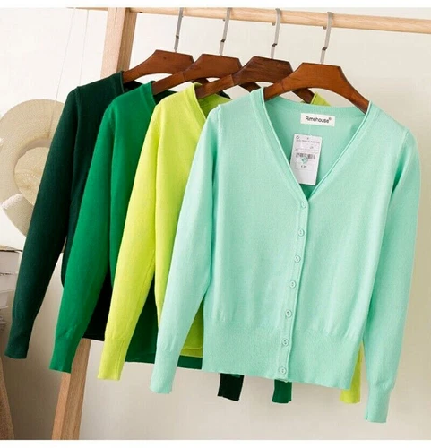 Womens Cardigan Long Sleeve Ladies Knitted Top Outwear Cardigans Plus Size 8-24 - Picture 6 of 39