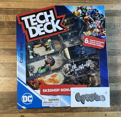 Tech Deck Skate Shop Bonus 6 Pack DC Comics Color Bars Batman Flash Joker - 第 1/9 張圖片
