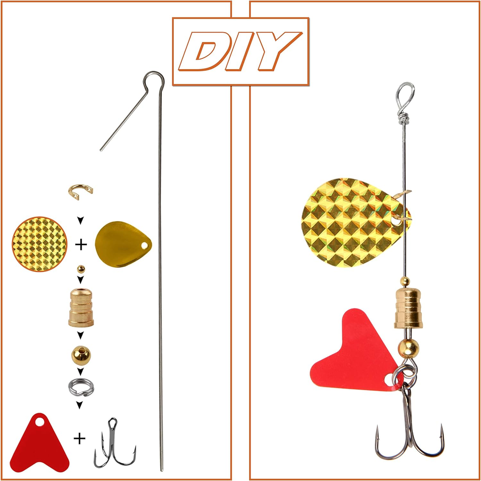 Fishing Spinner Bait Making Kit, 261Pcs DIY Fishing Lure Making Kit Buzzbait Sp eBay