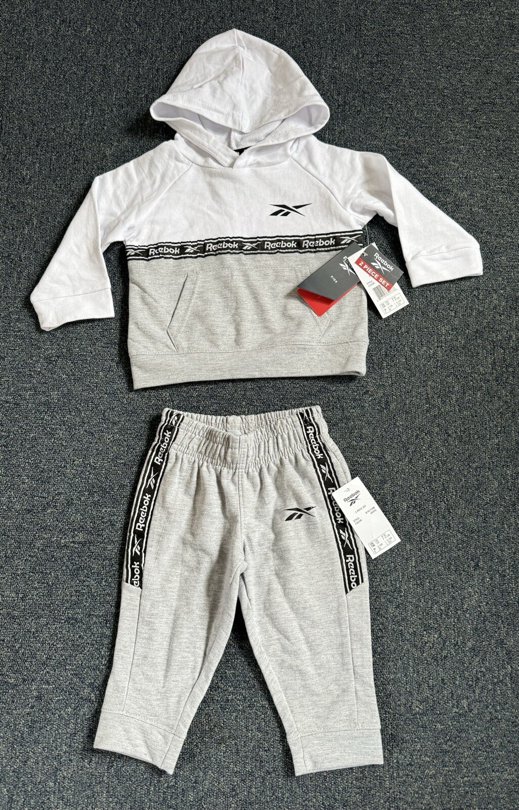 Reebok 2 Piece Set, Grey Jogging Suit, Age 12 Months, BNWT