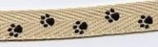 PAW Print Cotton Twill Ribbon - 5 Yards
