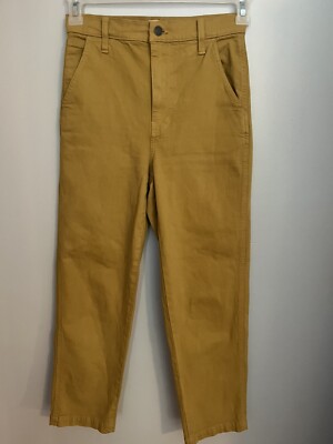 Madewell Jeans Women's 23 Yellow Mustard Cotton Straight leg