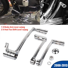Heel Toe Shift Lever Shifter Peg Brake Arm For Harley Touring Street Glide 08-13
