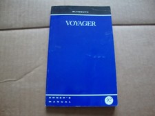 1992 Plymouth Voyager Owners Manual Original