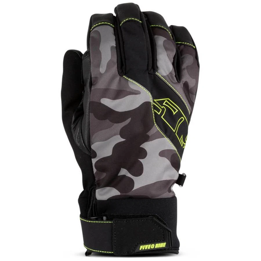 New 509 Freeride Snowmobile Gloves, Black Camo Midweight Winter Glove, XXL / 2XL