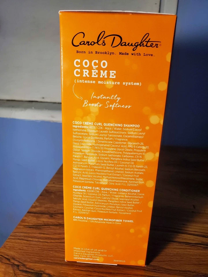 Champú, acondicionador y toalla BIG BOX CAROL'S HIJDER crema coco rizo. Foto 2 de 4