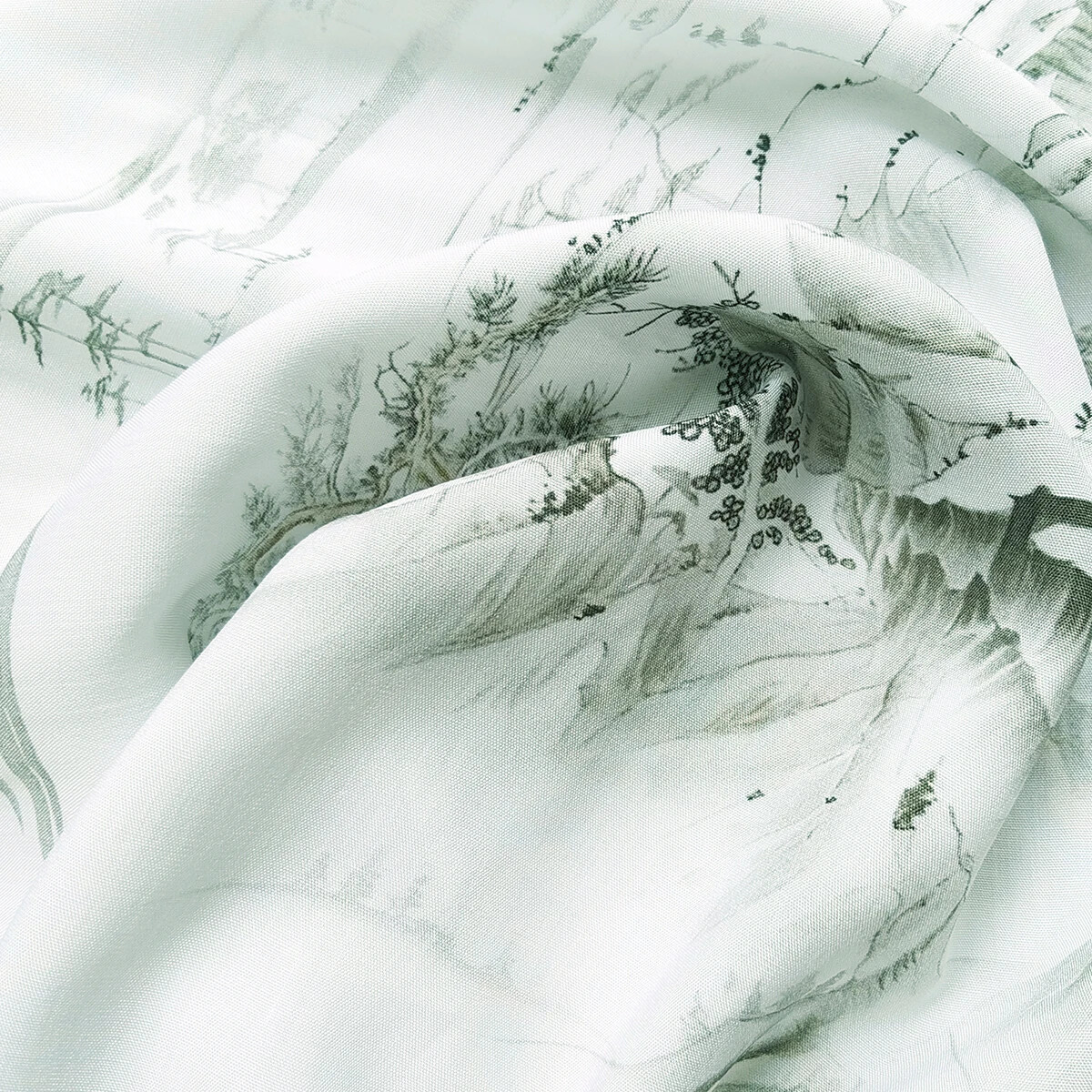 55'' Wide By Yard China Painting Material Soft Dress Shirt Robe 