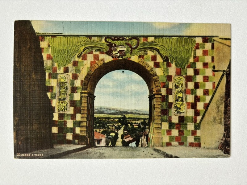 Colonial Arch, Chichicastenango, Guatemala, Vintage Postcard 1930-40s Era