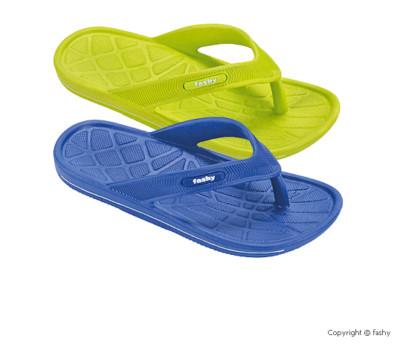 FASHY Odell Zehentrenner 30 V-Strap Badeschuhe Badesandale NEU apfelgrün