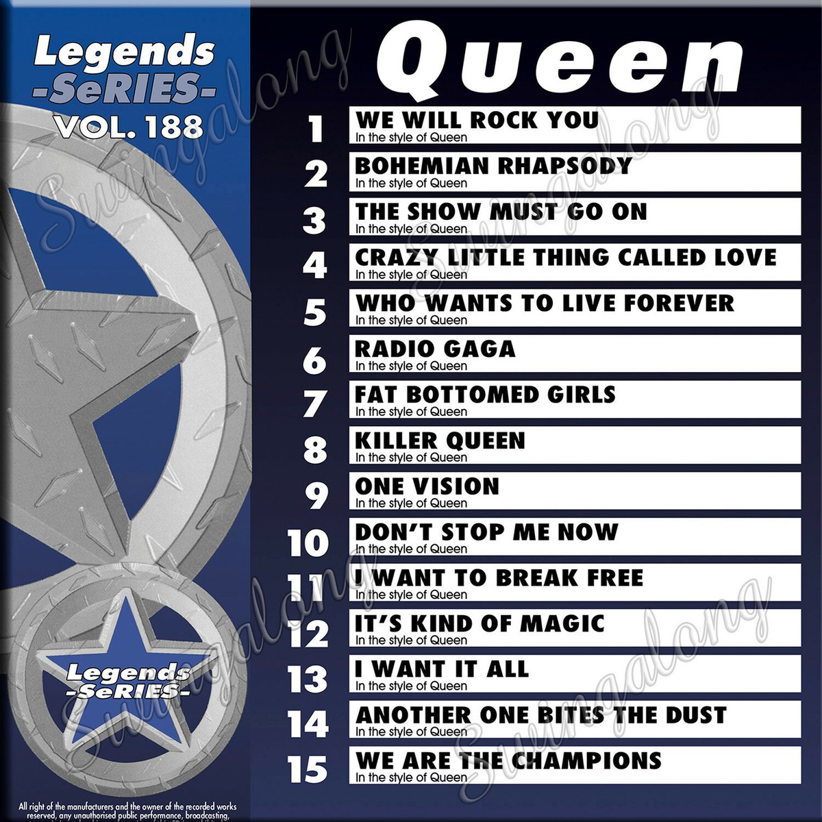 LEGEND SERIES KARAOKE CD+G QUEEN VOL-188 I Want To Break Free NEW wPRINT |  eBay