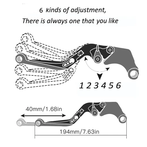 Palancas de embrague frenos ajustables para motocicleta Honda CB125R CB125F 2019-2021。 - Imagen 6 de 40