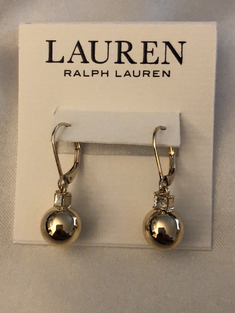 Lauren Ralph Lauren ★【ドロップイヤリング】Gold Tone Open Lauren Ralph Lauren Gold Tone Tortoise Orbital Drop Earrings