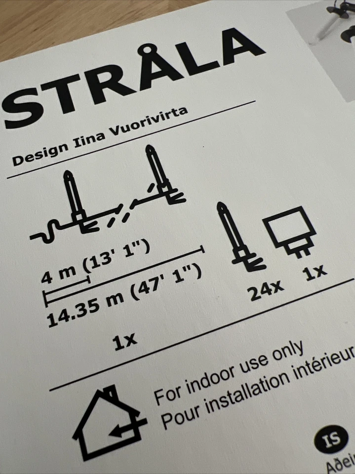 Cadena de luces LED Ikea STRÅLA con 24 luces vela Strala nuevo en paquete Strala Foto 4 de 4