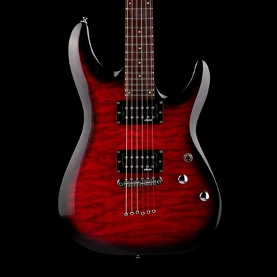 Used Schecter C-6 Plus Cherry Burst Electric Guitar No Can No Bag