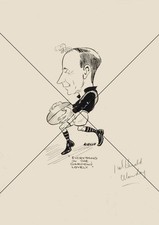 Samuel Wells Carlton Captain Horrie Clover Caricature A4 Poster Print