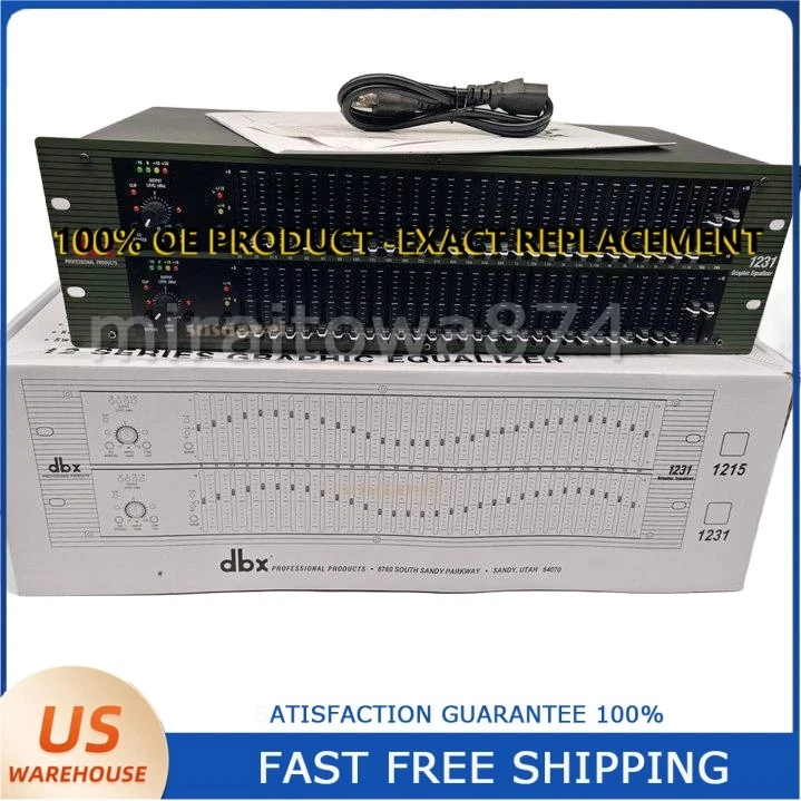 Ecualizador gráfico de 31 bandas de doble canal DBX 1231 conmutable ecualizador ±6 o ±15 dB 3U Foto 2 de 4