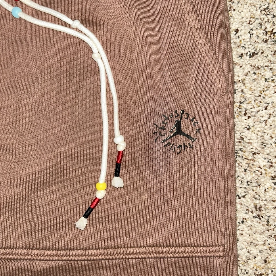Calça de moletom pesada nova com etiquetas Cactus Jack x Jordan marrom Travis Scott tamanho XL - Imagem 4 de 4
