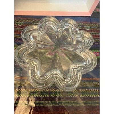 Beautiful Bohemia Crystal 4 Four Leaf Clover Dresser / Trinket Box - Excellent